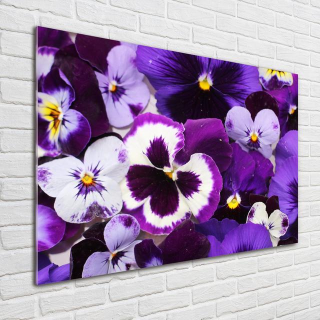 Pansies - Unframed Art Prints on Glass Ebern Designs on Productcaster.