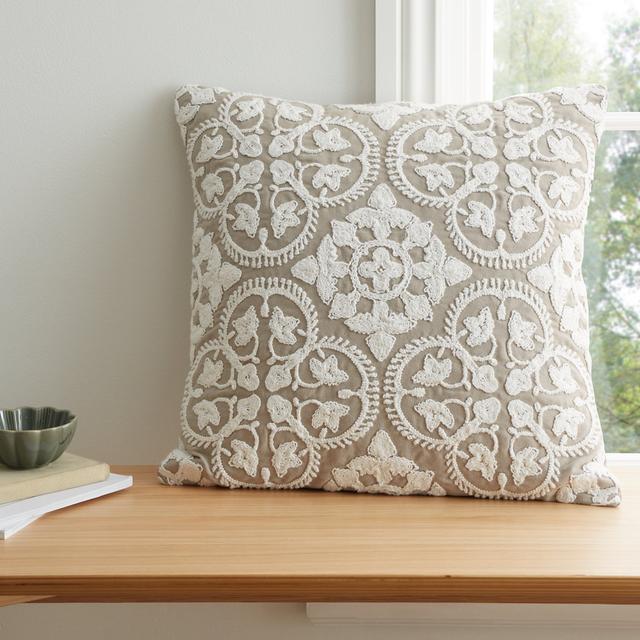 Tuscany Trellis Cotton Cushion Cover Bianca Cotton on Productcaster.