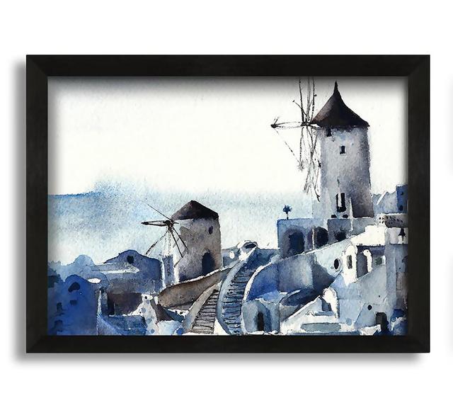 Greece - Picture Frame Painting on Canvas Latitude Run Size: 21cm H x 30cm W x 10cm D on Productcaster.