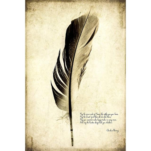 Feather On The Wind III by Honey Malek - Wrapped Canvas Print Latitude Vive Size: 91cm H x 61cm W on Productcaster.