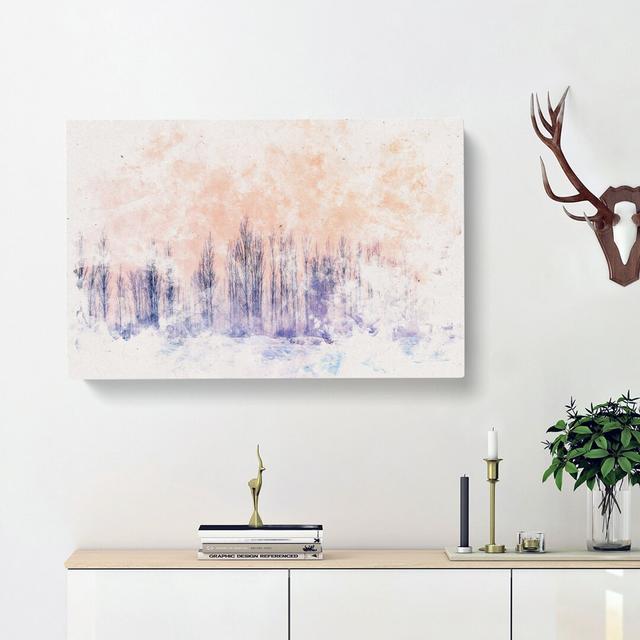 A Winter Forest - Wrapped Canvas Graphic Art Print East Urban Home Size: 35cm H x 50cm W x 3cm D on Productcaster.