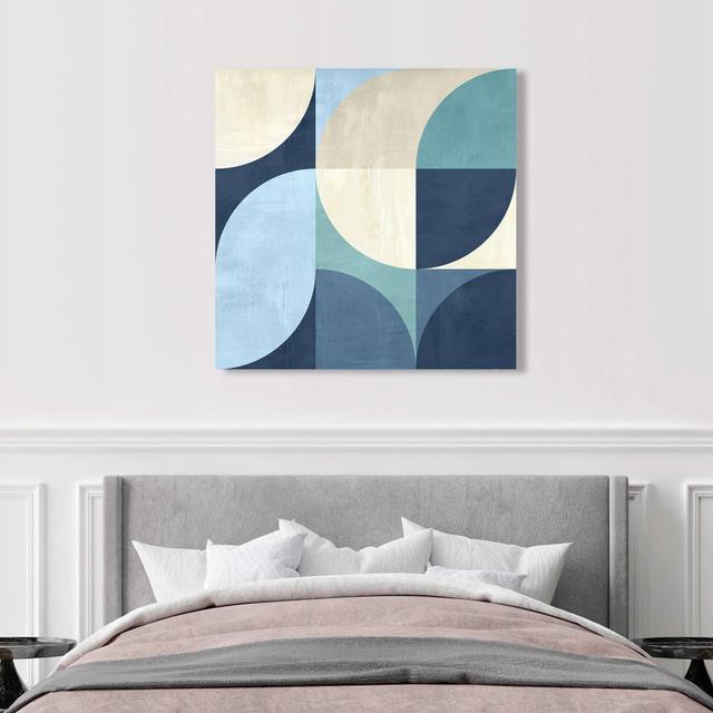 Geometric Abstract: Full Moon by Sandro Nava - Wrapped Canvas Art Prints Ivy Bronx Size: 90cm H x 90cm W x 4cm D on Productcaster.