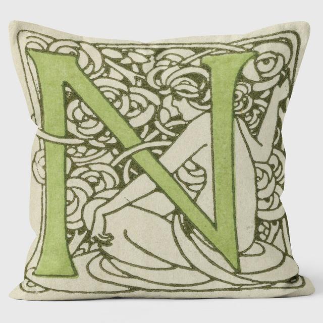 Art Nouveau Alphabet "N" Cushion We Love Cushions on Productcaster.