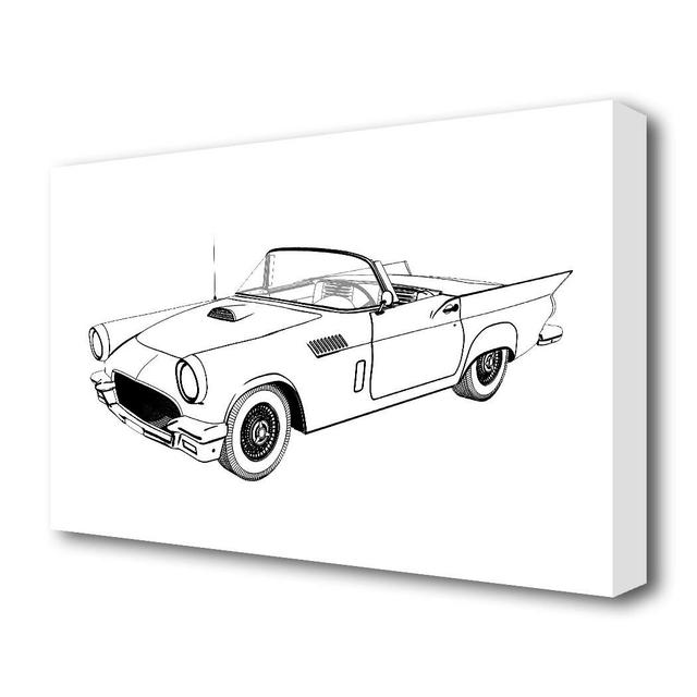 American Classic 12 Transport - Wrapped Canvas Drawing Print East Urban Home Size: 66 cm H x 101.6 cm W on Productcaster.