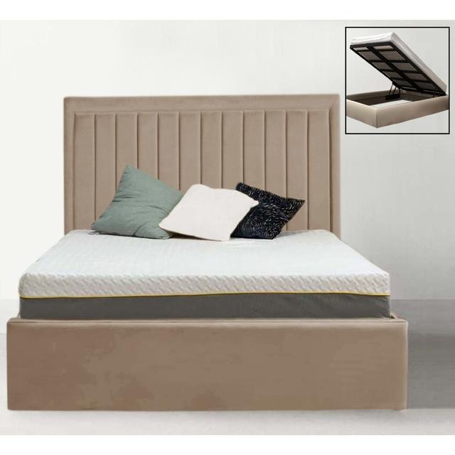 Madry Upholstered Storage Bed Ebern Designs Colour: Duck Egg, Size: Kingsize (5') on Productcaster.