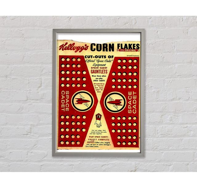 Kelloggs Corn Flakes Framed Print Happy Larry Size: 84.1cm H x 59.7cm W x 3.3cm D on Productcaster.