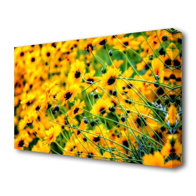 Very Yellow Flowers Canvas Print Wall Art East Urban Home Size: 66.04 cm H x 101.6 cm W on Productcaster.