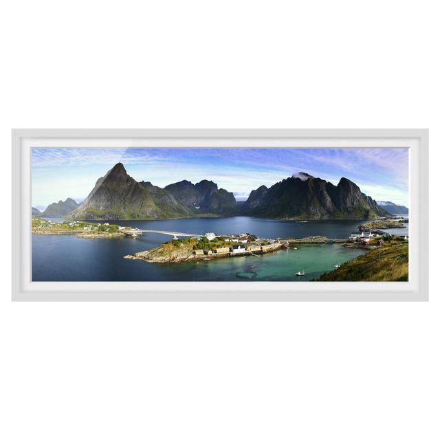 Nordic Paradise - Picture Frame Graphic Art Union Rustic Size: 40cm H x 100cm W x 2cm D, Frame Option: White Framed on Productcaster.