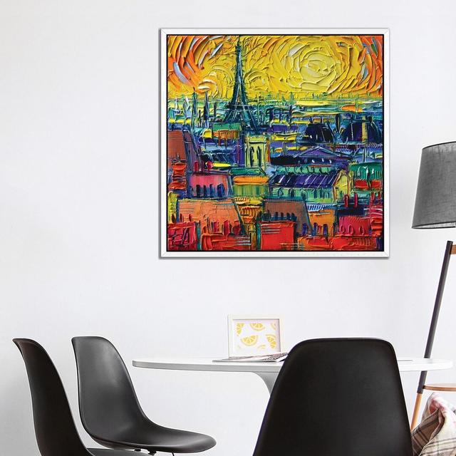 Paris Rooftops View From Pompidou by Mona Edulesco - Painting on Canvas Rosalind Wheeler on Productcaster.