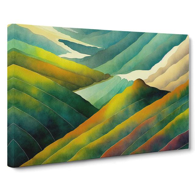 Rolling Mountain Range Vol.3 - Wrapped Canvas Graphic Art Alpen Home Size: 40cm H x 60cm W x 3cm D on Productcaster.