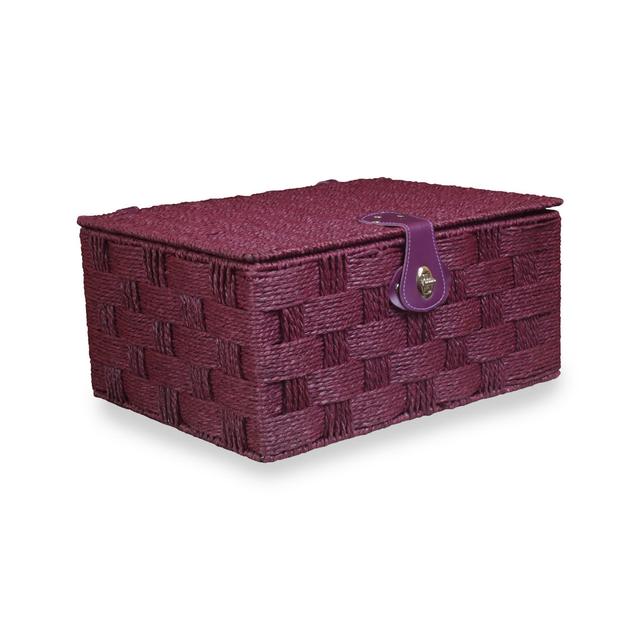 Paper Rope Gift or Storage Hamper Union Rustic Colour: Burgundy, Size: 19cm H x 40cm W x 30cm D on Productcaster.