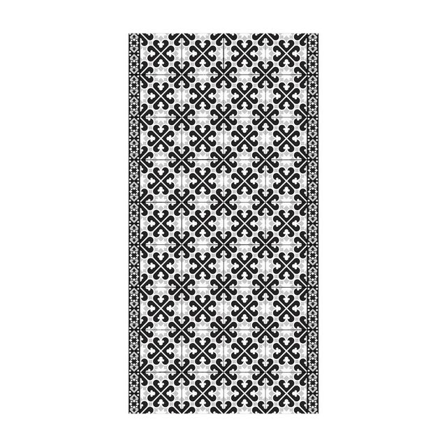 Greysan Hand-Knotted Black/White Indoor/Outdoor Rug East Urban Home Rug Size: Rectangle 130 x 260cm on Productcaster.