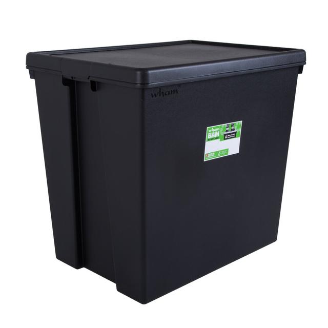 Wham Bam Heavy Duty Recycled 154L Plastic Storage Boxes Black Wham on Productcaster.