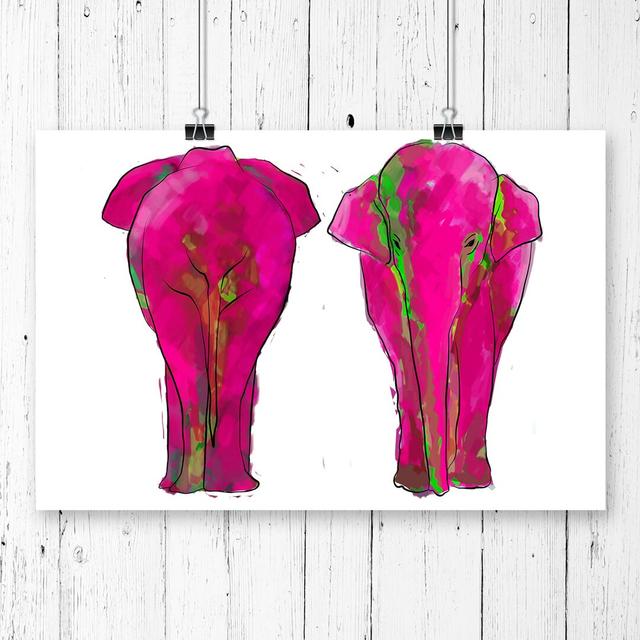 'Elephant Art' Graphic Art Big Box Art Size: 42 x 59.4cm on Productcaster.