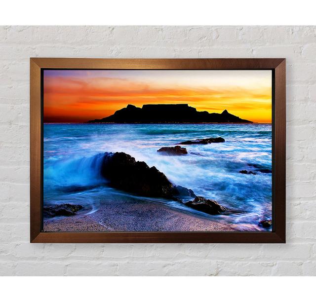 Spray Of The Ocean Waves Framed Print Wall Art Highland Dunes Size: 59.7cm H x 84.1cm W x 3.4cm D, Format: Bronze Framed Paper on Productcaster.