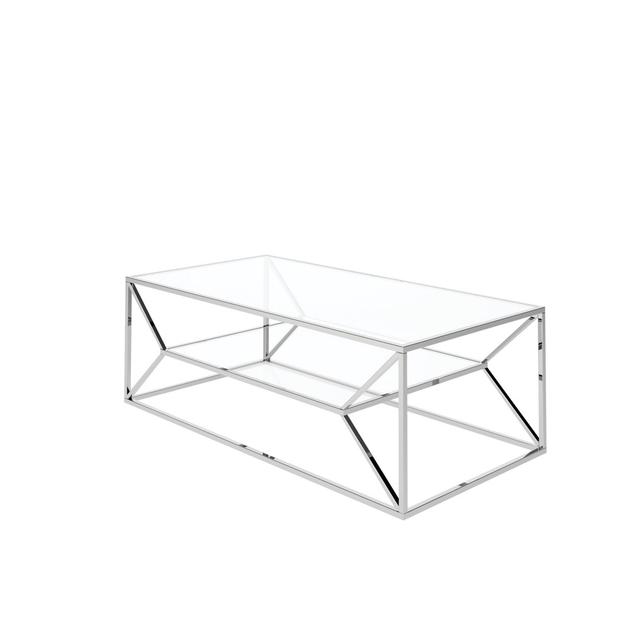 Matteo Clear Glass Coffee Table Ivy Bronx on Productcaster.