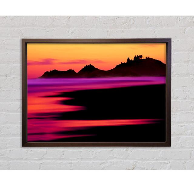 Surreal Red Ocean Nights Framed Print Highland Dunes Size: 84.1cm H x 118.9cm W x 3.3cm D on Productcaster.