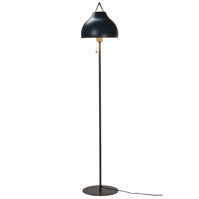 150 cm Stehlampe Pyra Dyberg Larsen Schirmfarbe: Schwarz, Gestellausführung: Mattgrau on Productcaster.