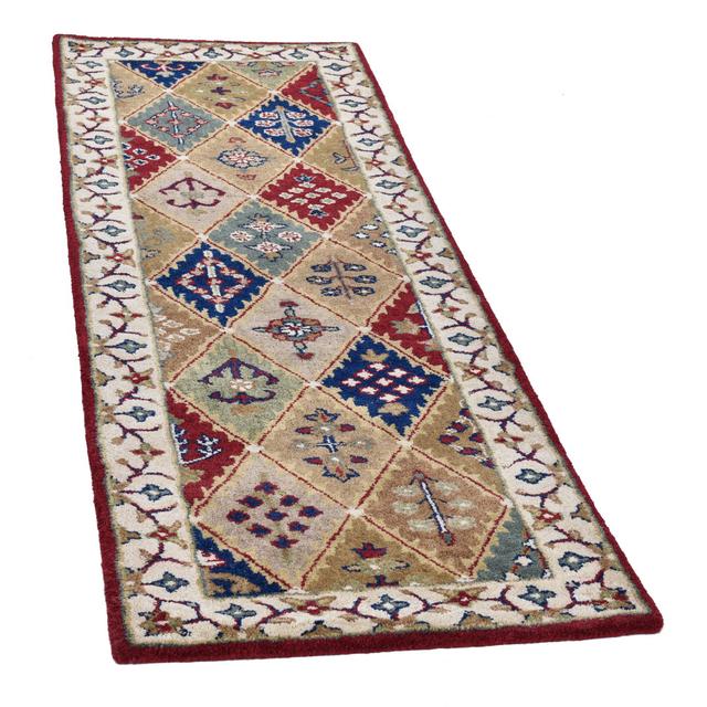 Royal Ziegler Hand Tufted Wool Red Rug Theko Rug Size: Runner 70 x 250cm on Productcaster.