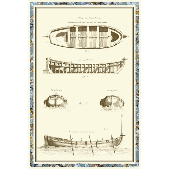 Ship Schematics IV by Vision Studio - Wrapped Canvas Painting Longshore Tides Size: 76cm H x 51cm W x 3.8cm D on Productcaster.