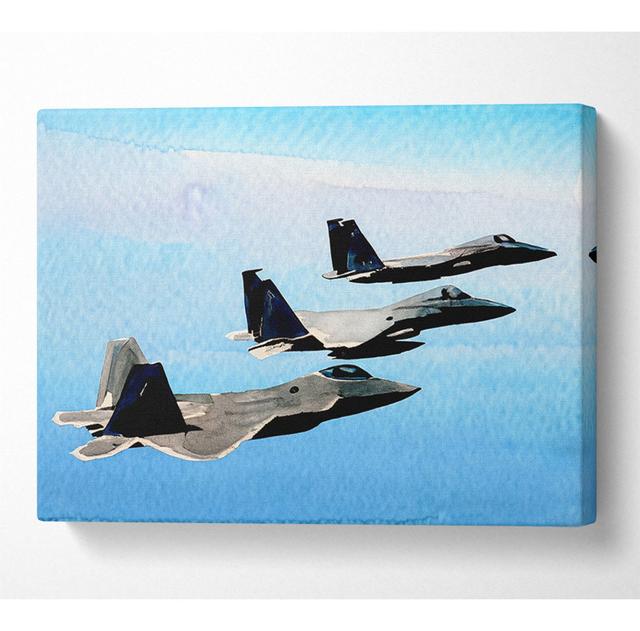 Fighter Jets - Print ClassicLiving Size: 66cm H x 106.6cm W x 10cm D on Productcaster.