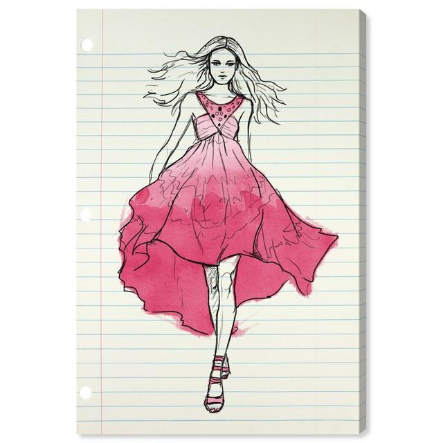 Runway Letter Rose - Wrapped Canvas Print East Urban Home Size: 38.1 cm H x 25.4 cm W x 3.8 cm D on Productcaster.