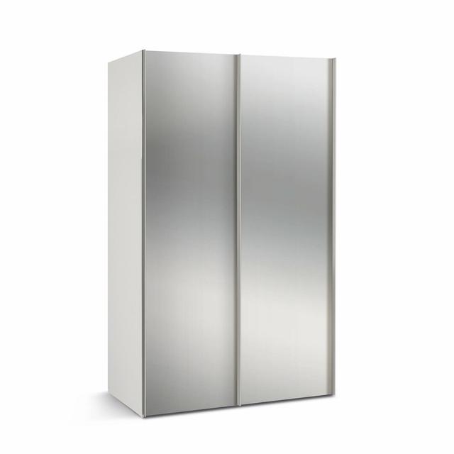 Siemens 2 Door Sliding Wardrobe 17 Stories Size: 216cm H x 125cm W x 68cm D, Colour: Polar white on Productcaster.