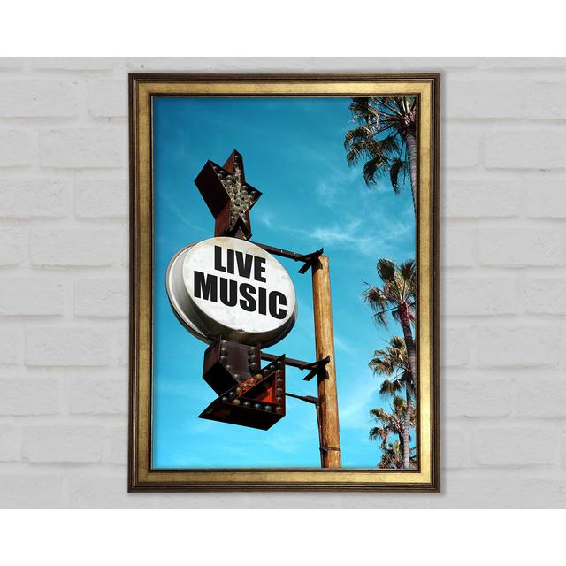 Live Music This Way - Single Picture Frame Art Prints Ebern Designs Size: 59.7cm H x 42cm W x 1.5cm D on Productcaster.