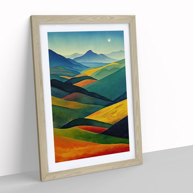 Mountain Landscape Painting No.1 - Picture Frame Graphic Art Alpen Home Frame Colour: Beige, Size: 46cm H x 34cm W on Productcaster.