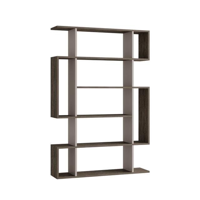 Mito Bookcase Zipcode Design Colour: Dark Coffee/Light Mocha on Productcaster.