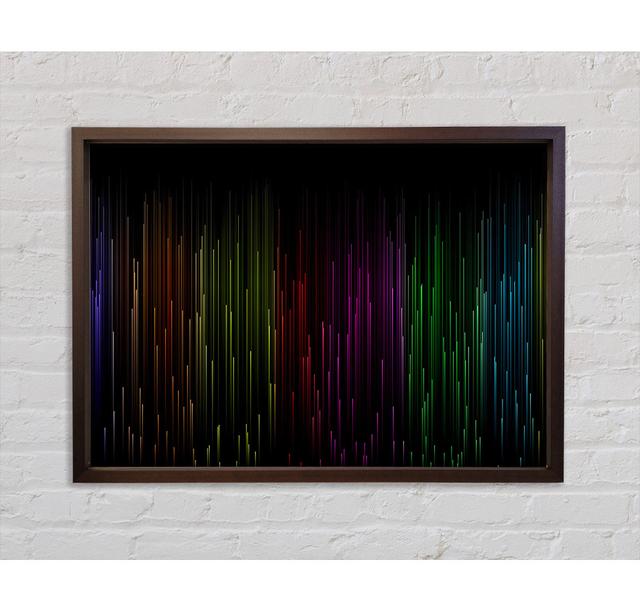 Rainbow Lines Framed Print Ivy Bronx Size: 59.7cm H x 84.1cm W x 3.3cm D on Productcaster.