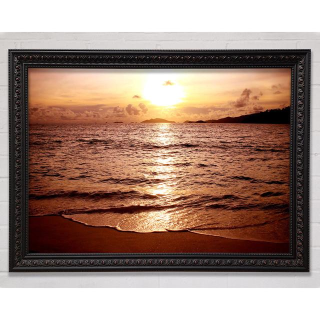 Sunset Beach Sparkle Framed Print Bright Star Size: 29.7cm H x 42cm W on Productcaster.