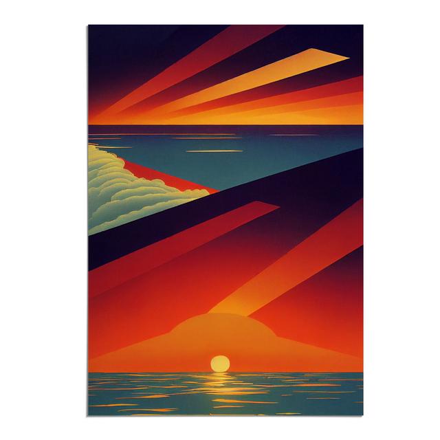 XV1022-5047X Vivid Abstract Ocean Sunset - Print Metro Lane Format: Paper, Size: 29.7cm H x 21cm W, Matte Colour: No Matte on Productcaster.