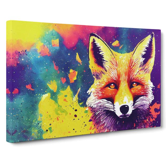 Fox Splashed Vol.1 Abstract - Wrapped Canvas Painting Alpen Home Size: 50cm H x 76cm W x 3cm D on Productcaster.