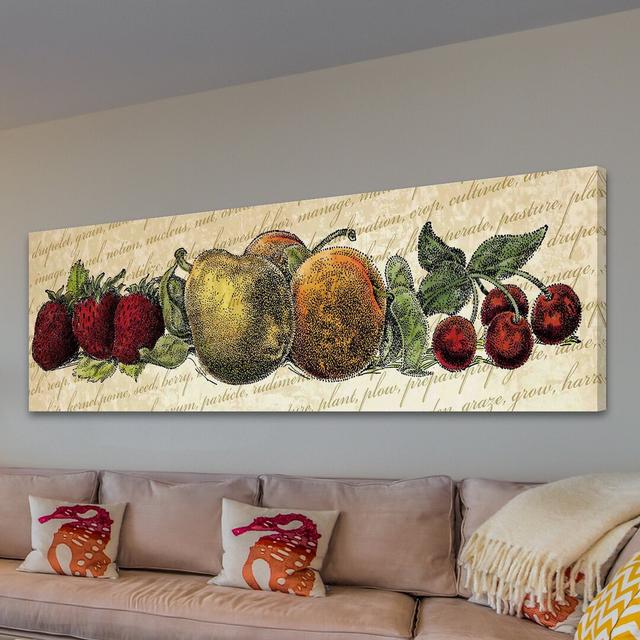 Fruit And Veg A - Wrapped Canvas Advertisement Print August Grove Size: 51 cm H x 152 cm W on Productcaster.