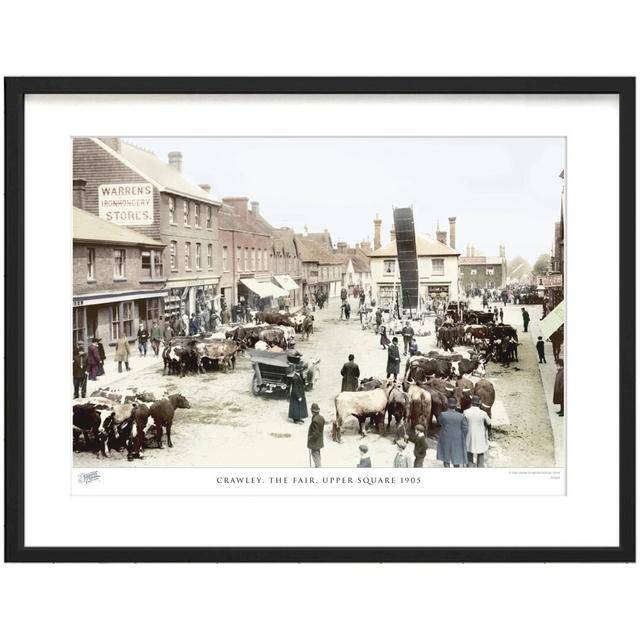 'Crawley, the Fair, Upper Square 1905' by Francis Frith - Picture Frame Photograph Print on Paper The Francis Frith Collection Size: 28cm H x 36cm W x on Productcaster.