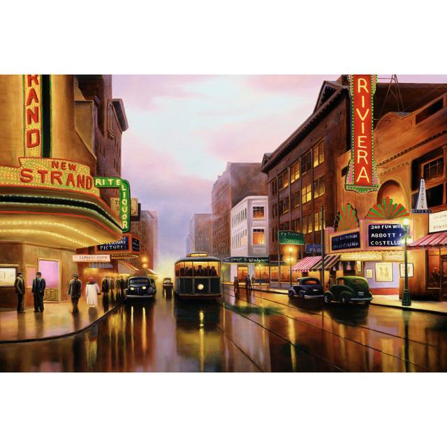 Old City Lights - Wrapped Canvas Art Prints Ebern Designs Size: 20cm H x 30cm W x 3.8cm D on Productcaster.