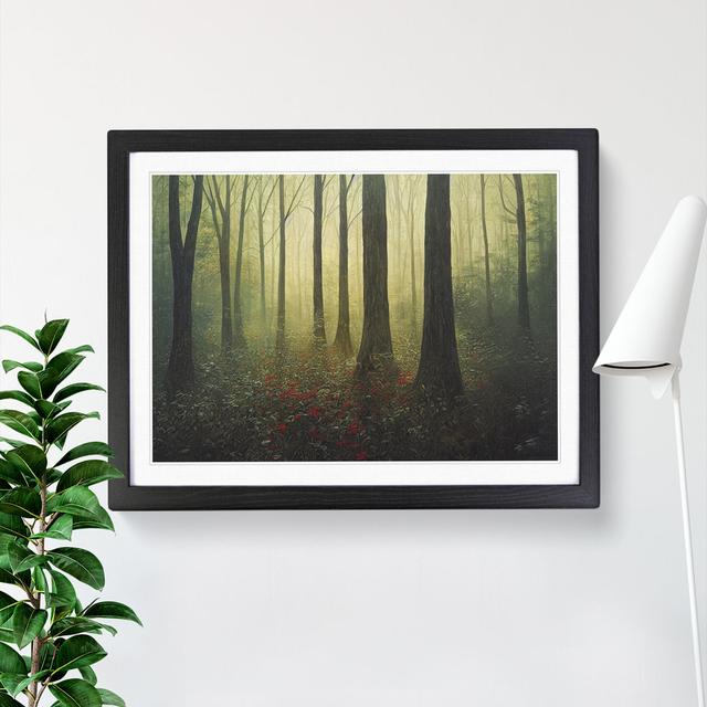 XH1022-6617X Forest Vol.4 - Single Picture Frame Painting Alpen Home Frame Colour: Black, Size: 46cm H x 64cm W x 2cm D on Productcaster.