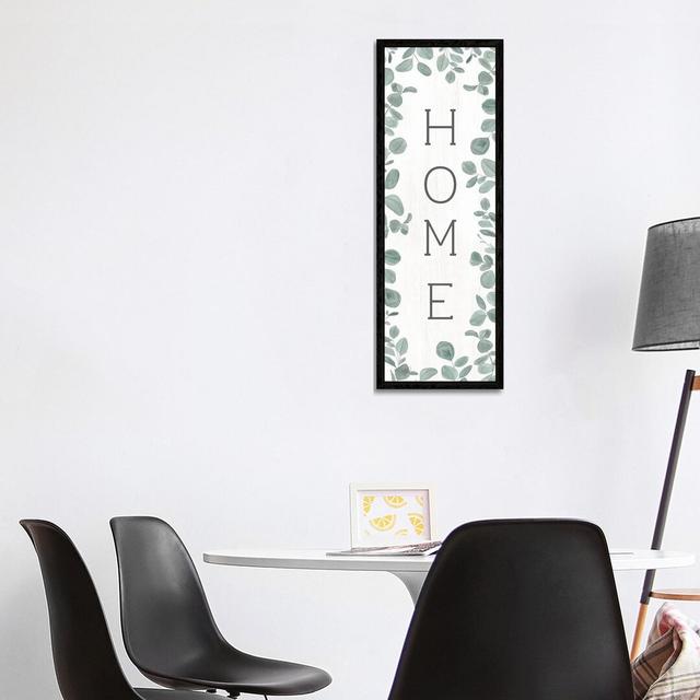 Home Eucalyptus II by Kate Sherrill - Typography on Canvas Happy Larry Format: Black Floater Frame, Size: 121.92cm H x 40.64cm W x 3.81cm D on Productcaster.