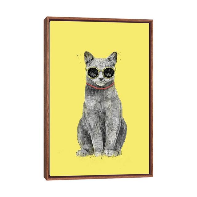 Summer Cat by Balazs Solti - Graphic Art on Canvas Happy Larry on Productcaster.