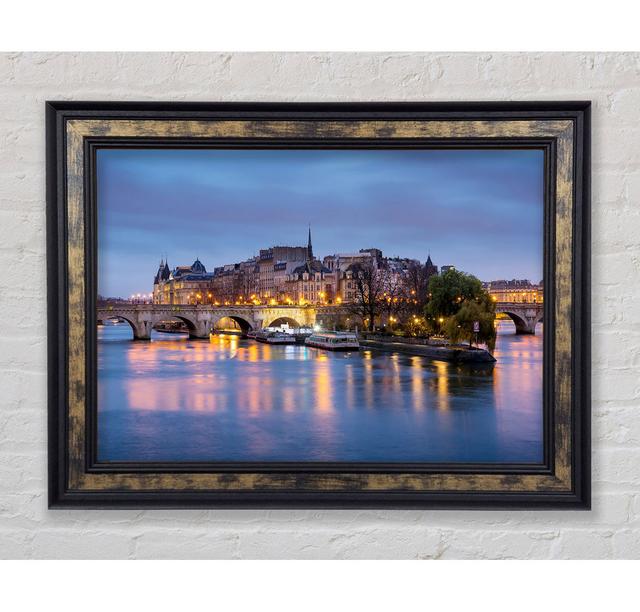 River Seine At Twilight 2 - Single Picture Frame Art Prints Bright Star Size: 42cm H x 59.7cm W x 8cm D on Productcaster.