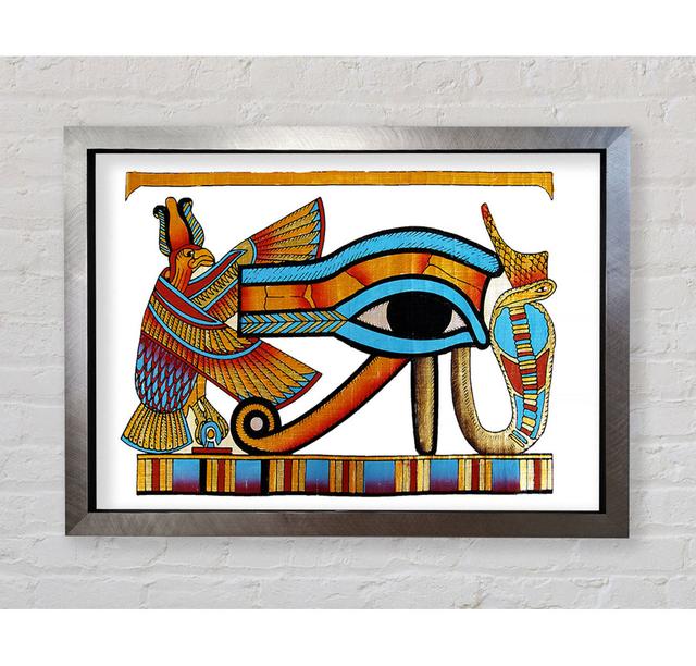 The Eye Of Horus Framed Print - Picture Frame Graphic Art on Canvas ClassicLiving Format: Black Framed Paper, Size: 84.1cm H x 118.9cm W x 3.4cm D on Productcaster.