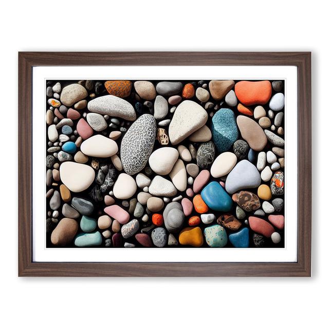 XH1022-6858X Pebbles By The River Vol.1 - Picture Frame Print Ebern Designs Size: 34cm H x 46cm W, Frame Colour: Brown on Productcaster.