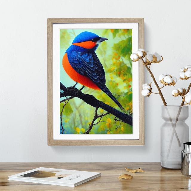 Breathtaking Bird - Picture Frame Graphic Art ClassicLiving Size: 34cm H x 25cm W x 2cm D, Frame Colour: Oak on Productcaster.