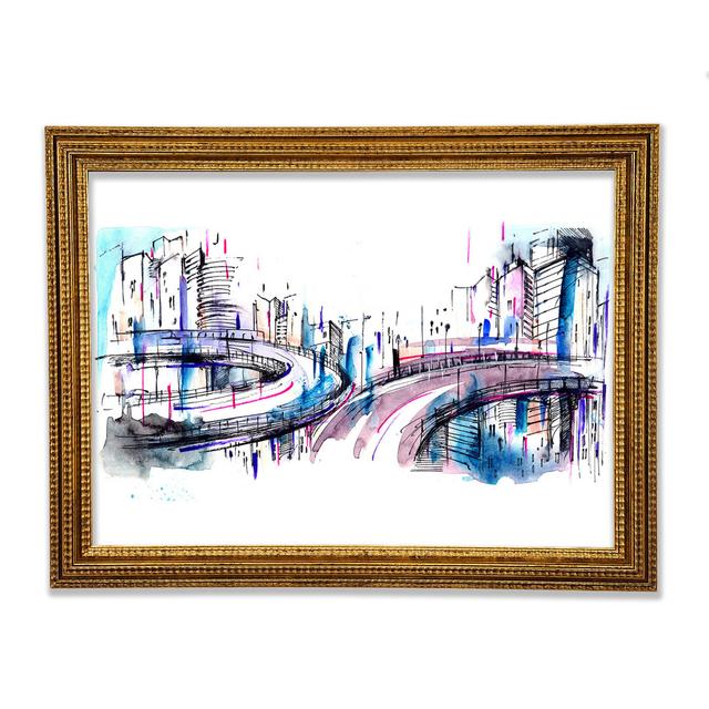 Ring Roads Through The City - Single Picture Frame Art Prints Rosalind Wheeler Size: 42cm H x 59.7cm W x 3cm D on Productcaster.