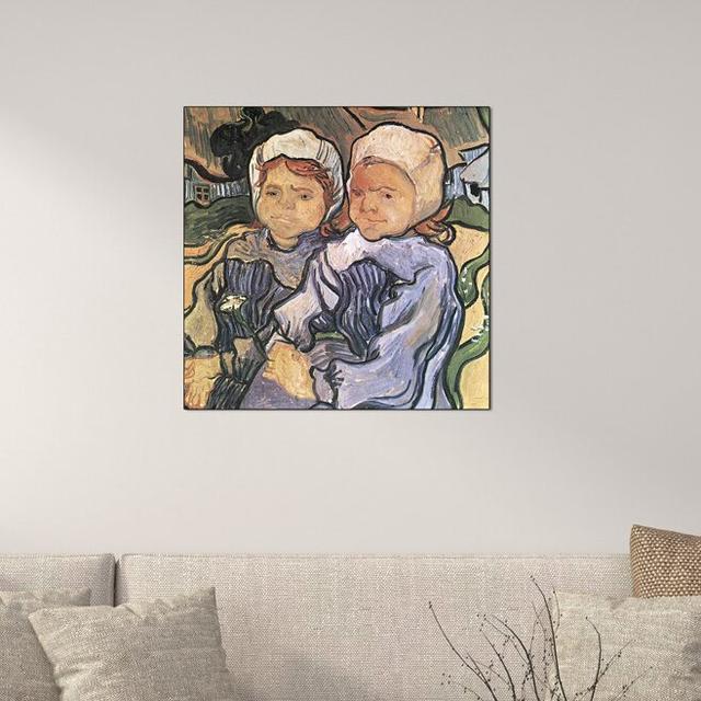 'Two Children I' by Vincent Van Gogh Painting Print East Urban Home Size: 50cm H x 50cm W x 1.8cm D on Productcaster.