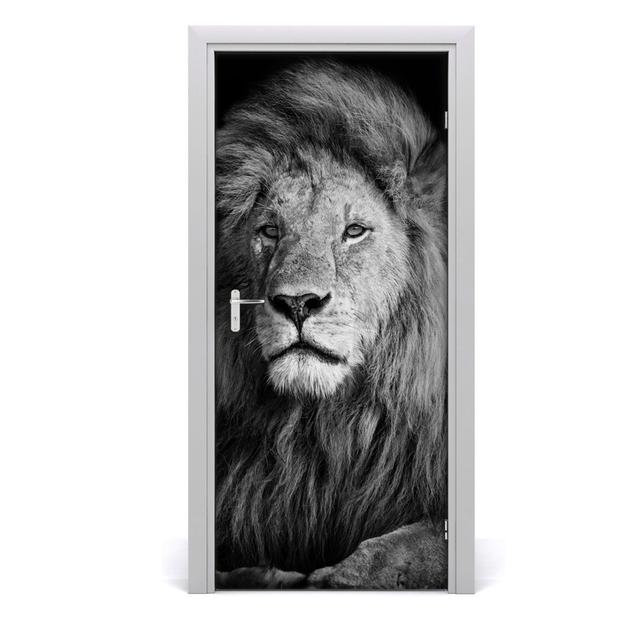 Wall Portrait of a Lion Door Sticker East Urban Home on Productcaster.