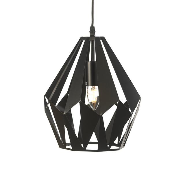 Pylos Medium Pendant Metro Lane Shade Colour: Black, Size: 38cm H x 30cm W on Productcaster.