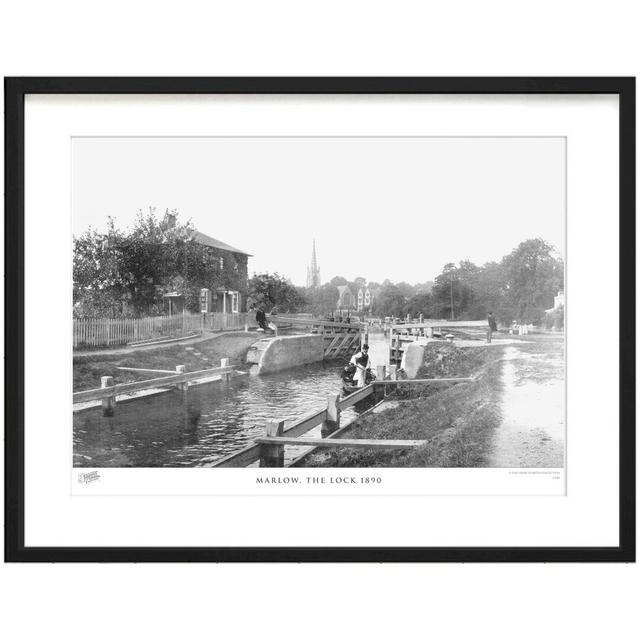 Marlow, The Lock 1890 by Francis Frith - Single Picture Frame Print The Francis Frith Collection Size: 60cm H x 80cm W x 2.3cm D on Productcaster.