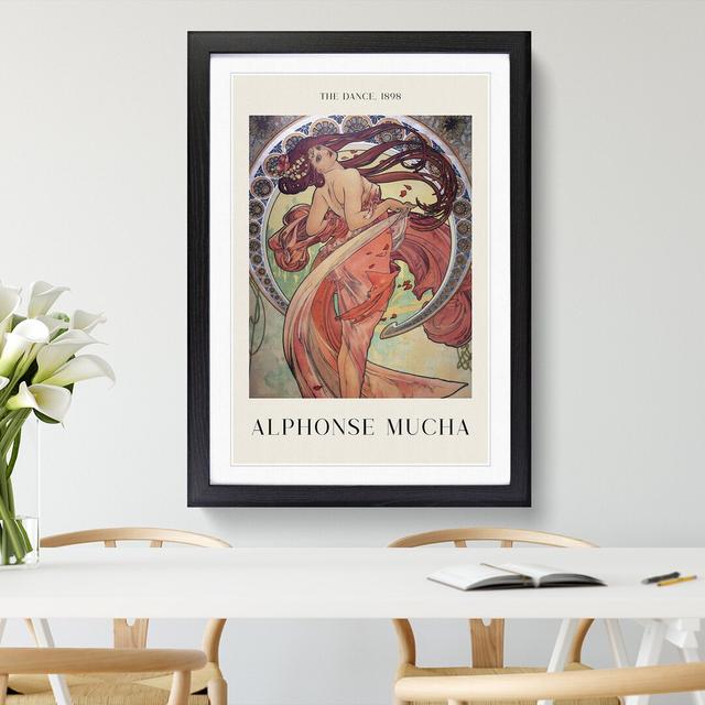 The Dance by Alphonse Mucha - Picture Frame Painting East Urban Home Frame Option: Black Framed, Size: 65cm H x 48cm W x 2cm D on Productcaster.